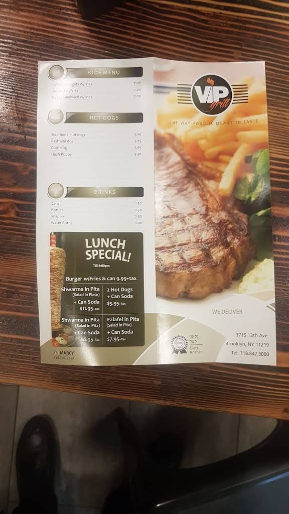 VIP Grill Menu 3